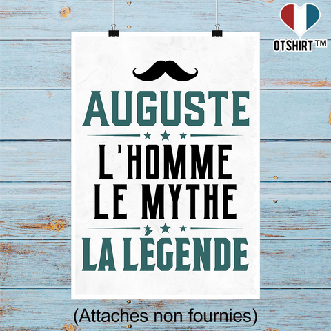 Affiche auguste l'homme le mythe la légende