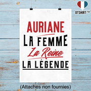 Affiche auriane la femme la reine la légende