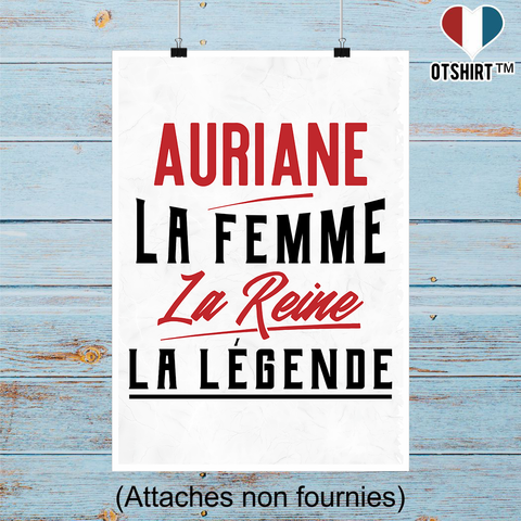 Affiche auriane la femme la reine la légende