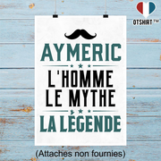 Affiche aymeric l'homme le mythe la légende