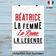 Affiche béatrice la femme la reine la légende