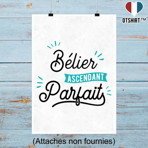 Affiche bélier ascendant parfait