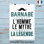 Affiche barnabé l'homme le mythe la légende