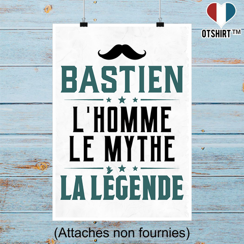 Affiche bastien l'homme le mythe la légende