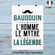 Affiche baudouin l'homme le mythe la légende