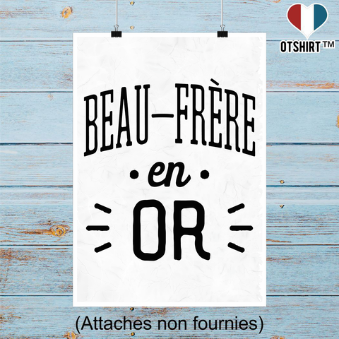 Affiche beau-frère en or