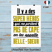 Affiche belle-soeur super héro