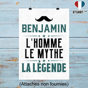 Affiche benjamin l'homme le mythe la légende