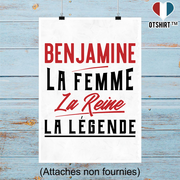 Affiche benjamine la femme la reine la légende