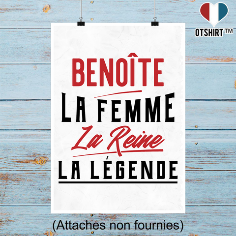 Affiche benoîte la femme la reine la légende
