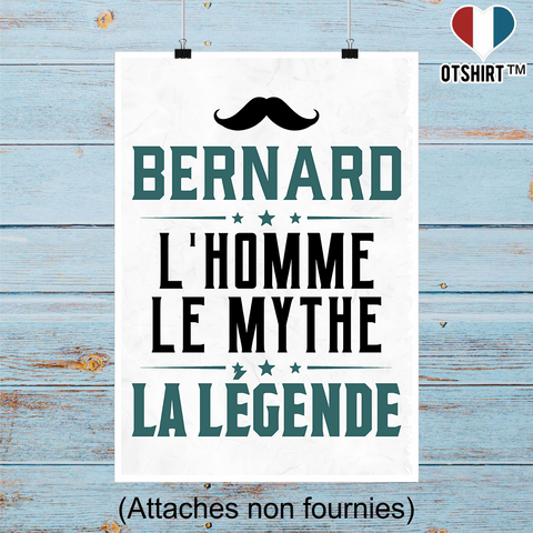 Affiche bernard l'homme le mythe la légende