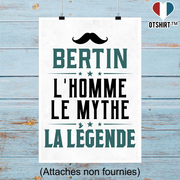 Affiche bertin l'homme le mythe la légende