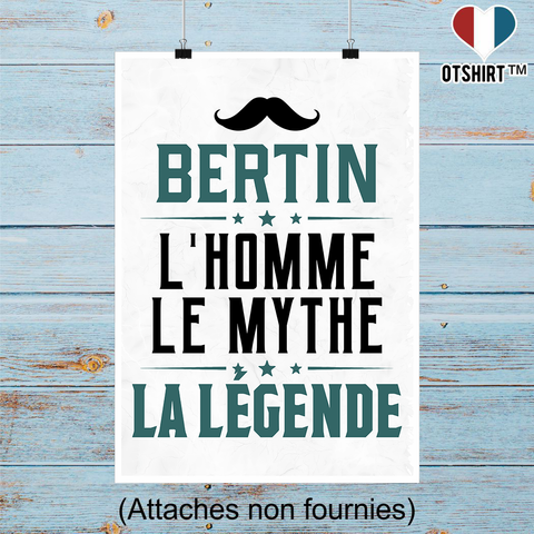 Affiche bertin l'homme le mythe la légende