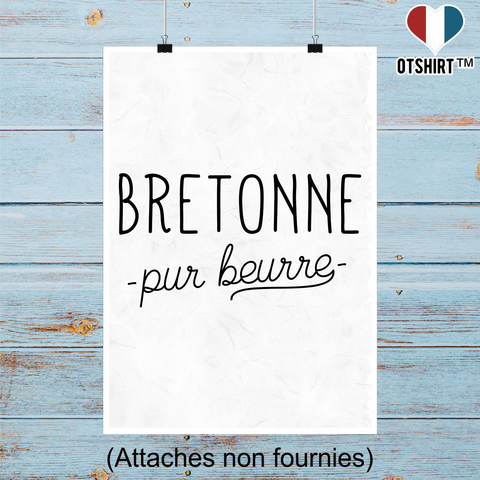 Affiche bretonne pur beurre