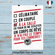 Affiche célibataire à la salle
