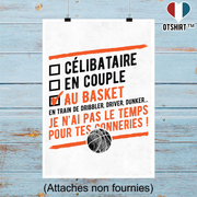 Affiche célibataire au basket