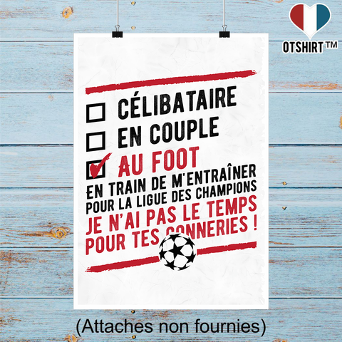Affiche célibataire au foot