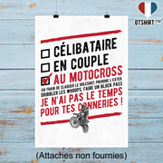 Affiche célibataire au motocross