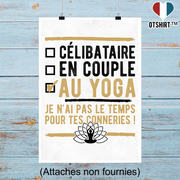 Affiche célibataire au yoga