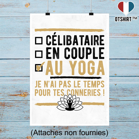 Affiche célibataire au yoga