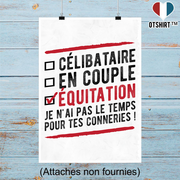 Affiche célibataire en couple équitation