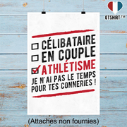 Affiche célibataire en couple athlétisme