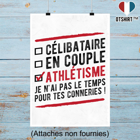 Affiche célibataire en couple athlétisme