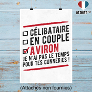 Affiche célibataire en couple aviron