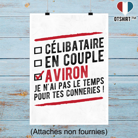 Affiche célibataire en couple aviron
