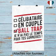 Affiche célibataire en couple ball trap