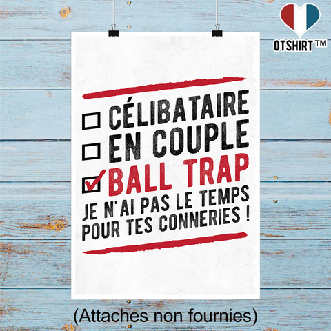 Affiche célibataire en couple ball trap