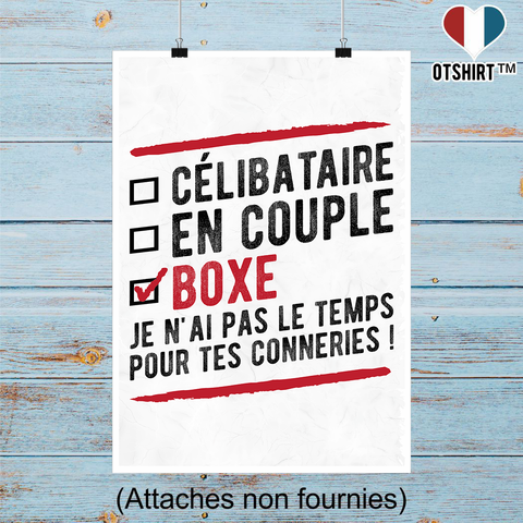 Affiche célibataire en couple boxe