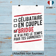 Affiche célibataire en couple bridge