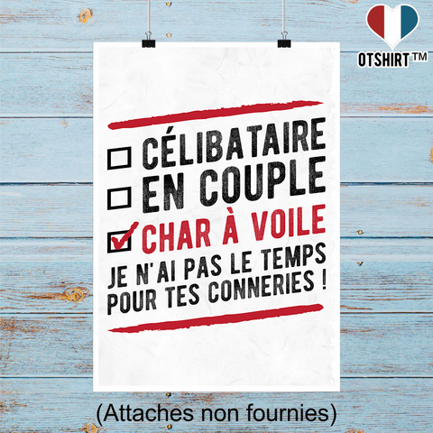 Affiche célibataire en couple char à voile