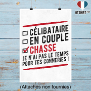 Affiche célibataire en couple chasse