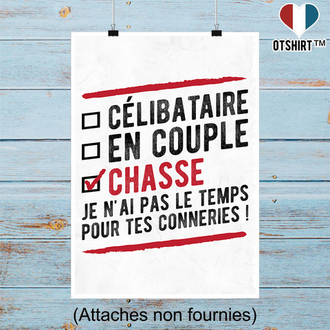 Affiche célibataire en couple chasse