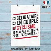 Affiche célibataire en couple cyclisme