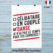 Affiche célibataire en couple danse