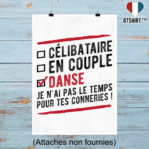 Affiche célibataire en couple danse