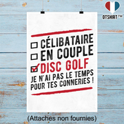 Affiche célibataire en couple disc golf