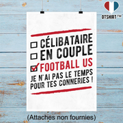 Affiche célibataire en couple football us