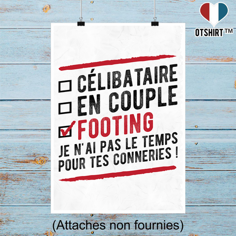 Affiche célibataire en couple footing