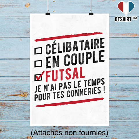 Affiche célibataire en couple futsal