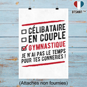 Affiche célibataire en couple gymnastique
