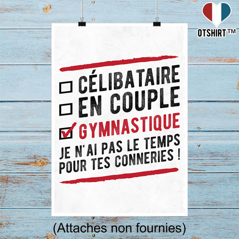 Affiche célibataire en couple gymnastique