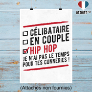 Affiche célibataire en couple hip hop