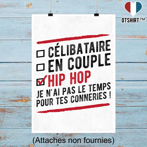 Affiche célibataire en couple hip hop