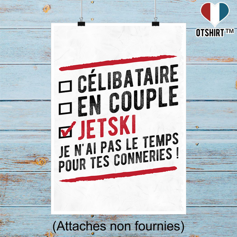 Affiche célibataire en couple jetski