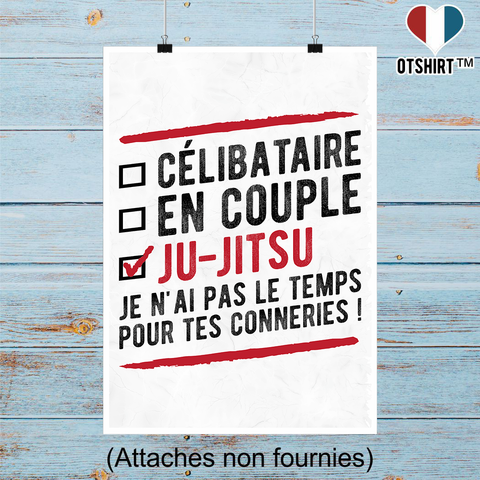 Affiche célibataire en couple ju-jitsu