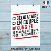 Affiche célibataire en couple kung fu